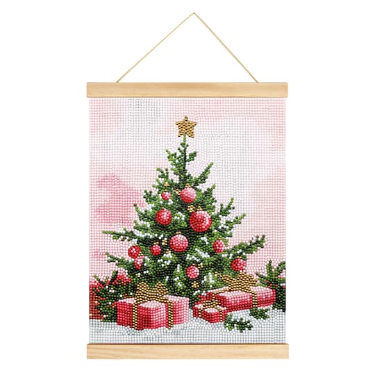 Michaels, 8" x 10" Christmas Tree Diamond Art Kit with Magnetic Wood Frame by Make Market® – Category: Diamond Painting Kits